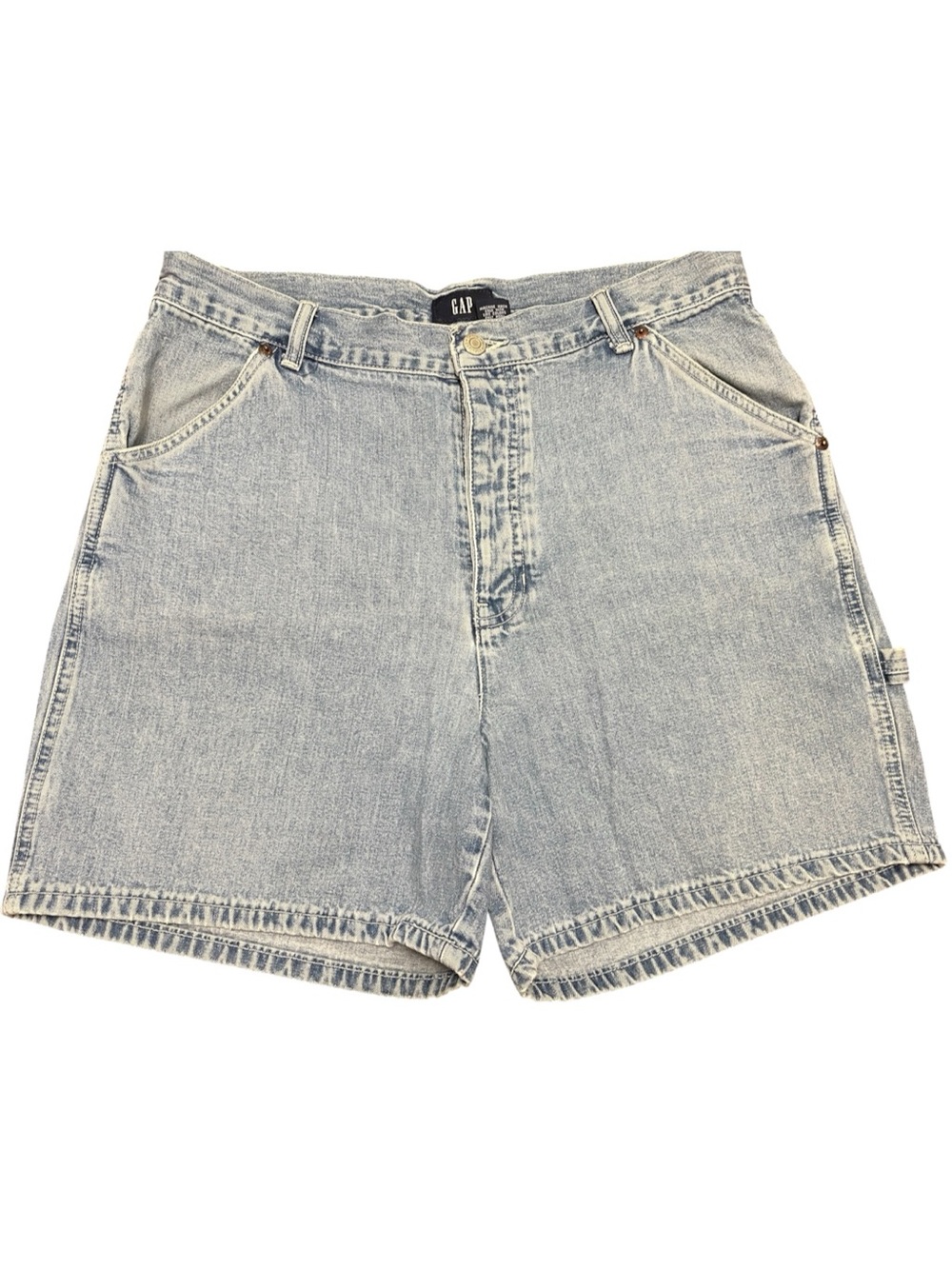 Vintage 90's GAP Classic Light Wash Cargo Style Denim Jean Shorts Women's Sz 12